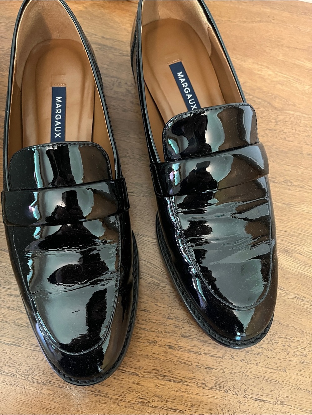 Margaux Black Patent Andie Leather Loafers - Picture 7 of 7